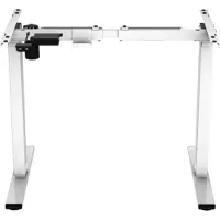 Furniture Legs Europe Hoogwaardig zit-sta bureau wit gepoedercoat elektrisch verstelbaar van 71 tot 120 cm