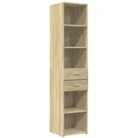 vidaXL Hoge kast 40x42,5x185 cm bewerkt hout sonoma eikenkleurig