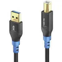 PureLink FI-U200-015 USB-kabel USB 2.0 1,5 m USB A USB B Zwart, Blauw