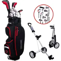 Spalding Tour 2 Complete Golfset met Golftrolley - Golfset Heren - Graphite - Rechtshandig