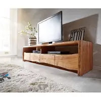 DELIFE Tv-meubel Live-Edge 230 cm massief acacia natuur 4 laden