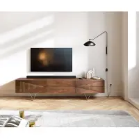 DELIFE Designer-tv-meubel Wyatt 175 cm acacia bruin 3 laden