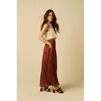Sissy-Boy Donkerrode geplooide maxi rok | Maat: M