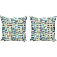 Abakuhaus Moderne decoratieve kussenhoes, 2-pack, modern accent, dubbelzijdige digitale print, 40x40 cm, meerkleurig