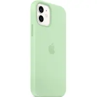 Apple iPhone 12 / 12 Pro Silicone Back Cover met MagSafe Pistachegroen