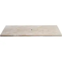 Saniclass Travertine Topblad - 100x46cm - zonder kraangaten - 1 sifon-uitsparing - gemeleerd natuursteen