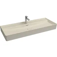 Isvea Vea opbouw wastafel met kraangat 120cm ivoor