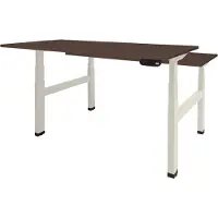 Schaffenburg Dextro Plus Duo Zit-sta-bureau Rechthoekig Eiken H-Frame 1.200 (B) x 800 (D) x 645 (H) mm Melamine