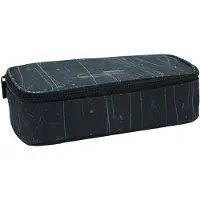 Soho - Luxe Etui Bakmodel XL - Pennenzak - Penetui - Voorzien van dubbelvak - Met interne organizer - 24x12cm - GB SCRATCH - Zwart