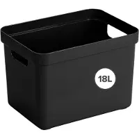 Sunware Sigma Home opbergbox 18L - 35x24.6x24.3 cm - Zwart