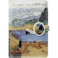Kalpa D6311-2 Van Gogh-kunst notitieboek – Lichtblauwe editie ‘Iedereen is een artiest in het leven’