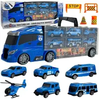 Woopie Truck Transporter Set 3in1 Blauw Politie - UNI