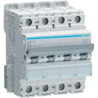 Hager NBN410, 4-polige installatieschakelaar, type B, 10A, 10kA, 4M