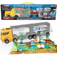 Woopie Truck Transporter 2in1 dinosaurusset + model - UNI