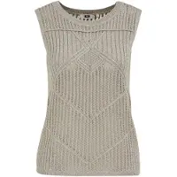 We fashion Gebreide top zilver