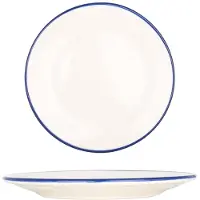 Bonna Dessertbord linea blue porselein 23 cm set van 6