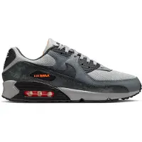 Nike Air Max 90 Premium Sneakers Grijs Zwart Smoke Grey Oranje