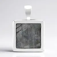 Cavill - Zilveren Hanger met Aletai Meteoriet - 925 Sterling Zilver - 2,83 ct Carre Slijpsel - Modern Kosmisch Sieraad - 23x15 mm