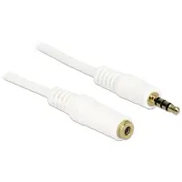 DeLOCK 3,5mm Jack 4-polig audio/video verlengkabel AWG24 / wit - 3 meter