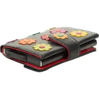 Visconti Leren Pasjeshouder - Kaarthouder voor mannen en vrouwen - Portemonnee RFID - Zwart Daisy (DS84)