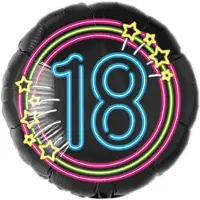 Paper Dreams Neon folieballon 18 jaar