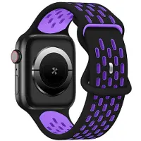 Beline Apple Watch New Sport Siliconen band 42/44/45/49 mm zwart en paars zwart/paars doos