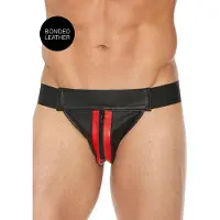 Ouch! Ouch - Stoere Jockstrap met Rits - Zwart met Rood