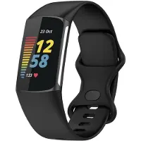 123Watches sport band - zwart - ML - Geschikt voor Fitbit Charge 5 & 6