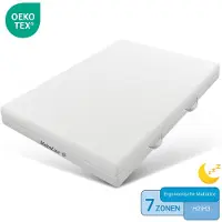 Merax Koudschuimmatras 180x200 cm – 7-Zones Ergonomisch Matras – 20 cm Hoogte – H3/H2 – Wasbare Hoes & Handgrepen – OEKO-TEX