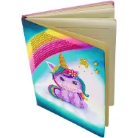 Crystal Art Unicorn Smile, Crystal Art Notebook 17,5 X 26 Cm
