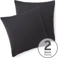 Blumtal - Set Van 2 Kussenslopen - Superzachte Premium Jersey Kussenhoes - 100% Katoen - 60 x 60 cm - Antraciet