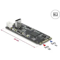 DeLOCK Converter M.2 Key B+M male to USB Type-C female