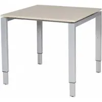 Schaffenburg Verstelbaar Bureau - Domino 80x80 Eiken - alu frame