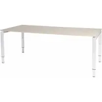Schaffenburg Verstelbaar Bureau - Domino 200x90 robson - wit frame