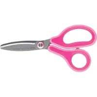 Plus FitCut Curve KIDS schaar, fluorine bladen, 14,5 cm, rood, op blister