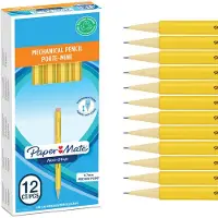 Paper Mate non-stop vulpotloden | 0,7 mm | HB #2 | gele behuizing | 12 stuks