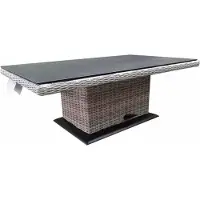AVH-Collectie Miami lounge-diningtafel 160x90xH47-71 cm in hoogte verstelbaar grijs