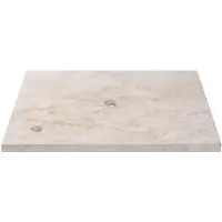 Saniclass Travertine Topblad - 60x46cm - 1 kraangat - 1 sifon-uitsparing - gemeleerd natuursteen