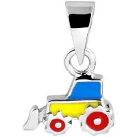 The Jewelry Collection Zilver Gerhodineerde Hanger tractor 1332030