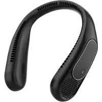 OEM - Nekventilator - draagbare USB ventilator - handsfree halsventilator 6000 mAh 4 standen USB oplaadbaar zwart - voor kantoor, reizen, sport en buiten
