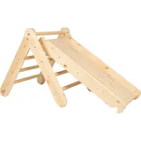 Meowbaby Zzwd004 Climbing Triangle With Slide Beige