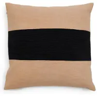 Rivièra Maison Kussenhoes 50x50 - Rum Cay Stripe Pillow Cover - Beige Zwart
