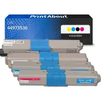 PrintAbout Toner 44973536 Zwart geschikt voor OKI