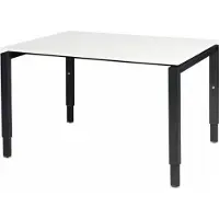 Schaffenburg Verstelbaar Bureau - Domino 120x90 wit - zwart frame