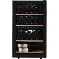 CaveCool Wijnkoelkast- Chill Ruby – 34 flessen – 2 temperatuurzones – zwart