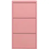 Kare design Schoenenkast Caruso roze 3 laden