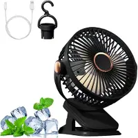 VHV - Tafelventilator - USB mini ventilator - stille bureauventilator 1800 mAh 5 standen USB oplaadbaar 360° verstelbaar - voor kantoor, slaapkamer, thuiswerkplek en reizen
