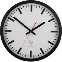 Eurotime 56862, radio-gestuurd wandklok, 40 cm, zwart