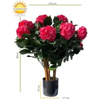LeopoldFlora Kunst Hortensia roze XL 80cm UV