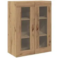 vidaXL Wandkast Artisan Eiken 69,5 x 34 x 90 cm Bewerkt hout
